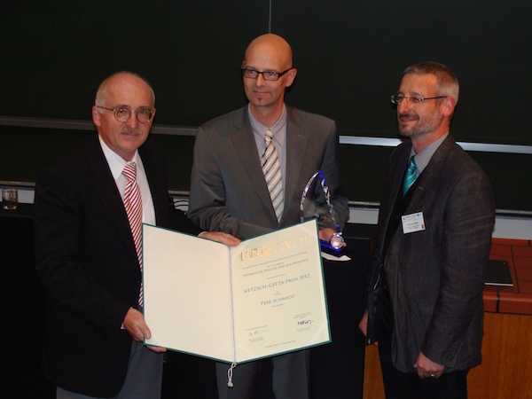 Verleihung des NETZSCH-GEFTA-Preises 2012 an Peer Schmidt